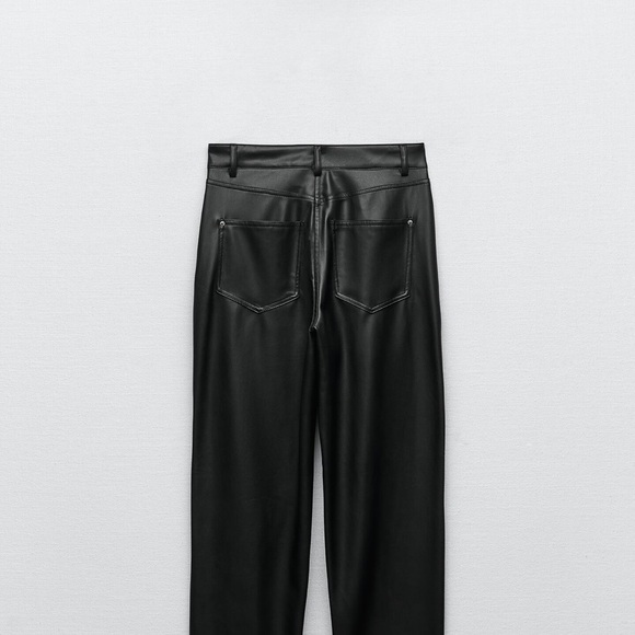Zara faux leather cropped pants - Picture 4 of 4